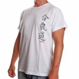 Triko Satori kaligrafie - AIKIDO - bílá bílá S