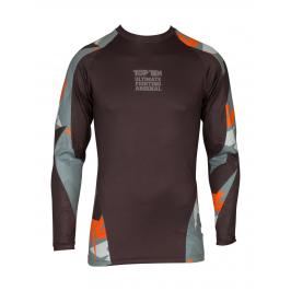 Top Ten rashguard Jungle - černá/šedá/oranžová černá S