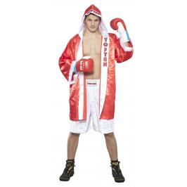 Boxerský plášť Top Ten - červená/bílá červená L/XL