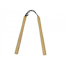 Nunchaku - kulatá s provázkem bílá provázek 14 - bílý dub / (35.6cm)