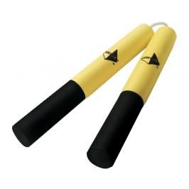 Nunchaku Century pěnové s provázkem kulaté žlutá