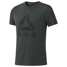 Reebok triko Elements Marble - zelená olivově zelená M
