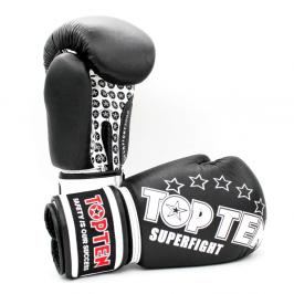 Boxerské rukavice Top Ten Superfight Stars - černá/bílá černá 10