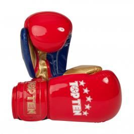 Box rukavice TOP TEN Champion červená 10