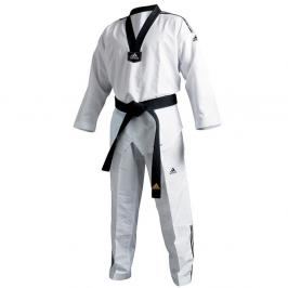 TKD dobok ADI-Contest 3 - bílá/ černé V bílá 160