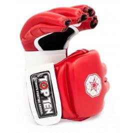 MMA Rukavice - TOP TEN Striking C-Type - červená/bílá červená S