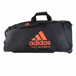 Taška adidas na kolečkách - TKD TROLLEY - černá/oranžová černá