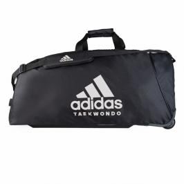 Taška adidas na kolečkách - TKD TROLLEY - černá/bílá černá