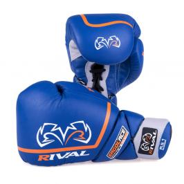 Boxerské sparingové rukavice Rival Ergo Laces - modré modrá 14