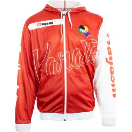 Mikina s kapucí Karate WKF - červená/bílá červená XS