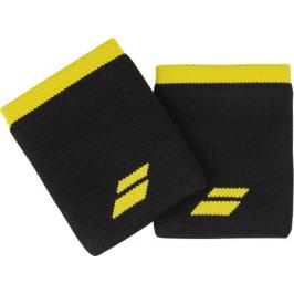 Potítka Babolat Logo Jumbo Wristband Black/Sulphur Spring (2 ks)